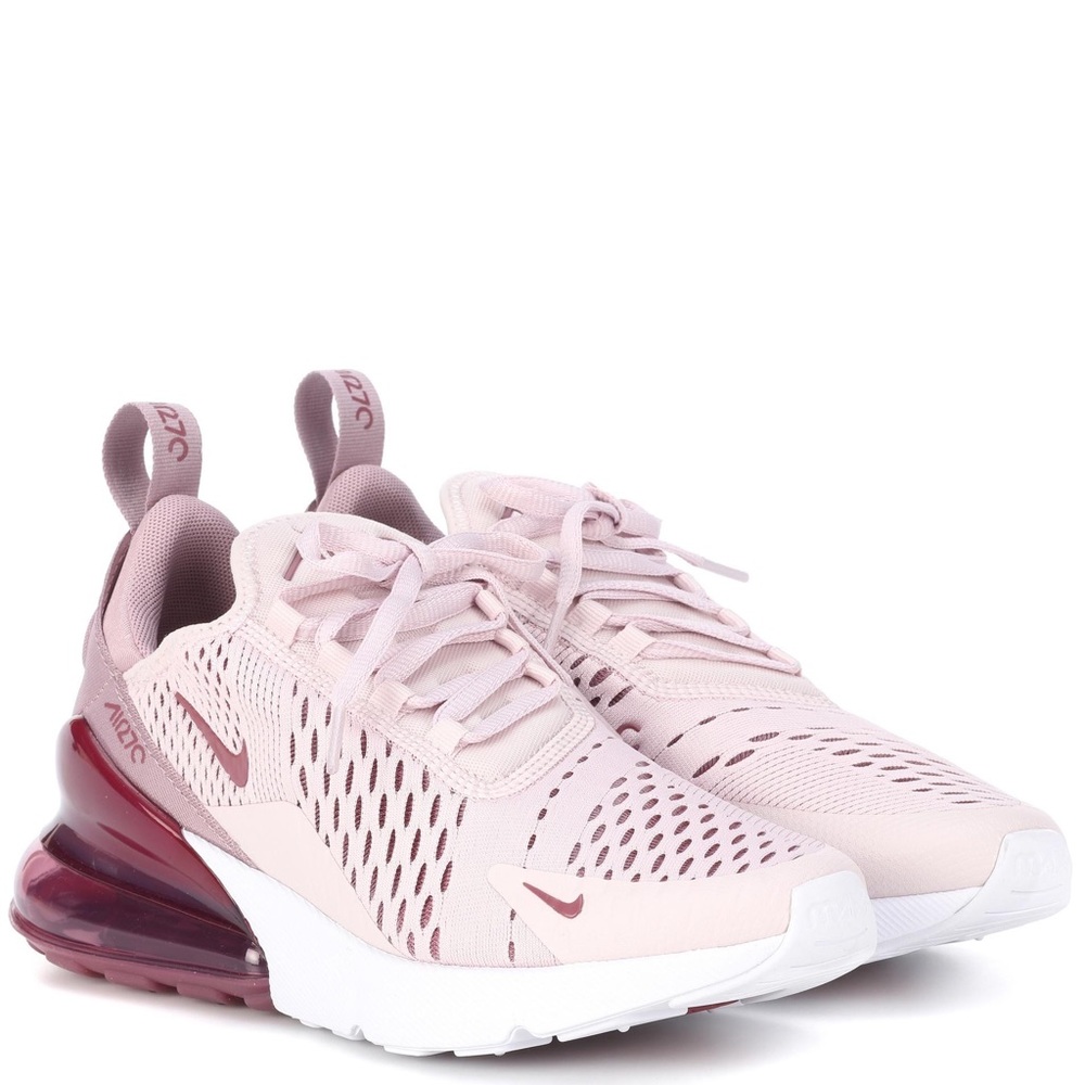 pink air max 270s (barely rose/ vintage wine color)